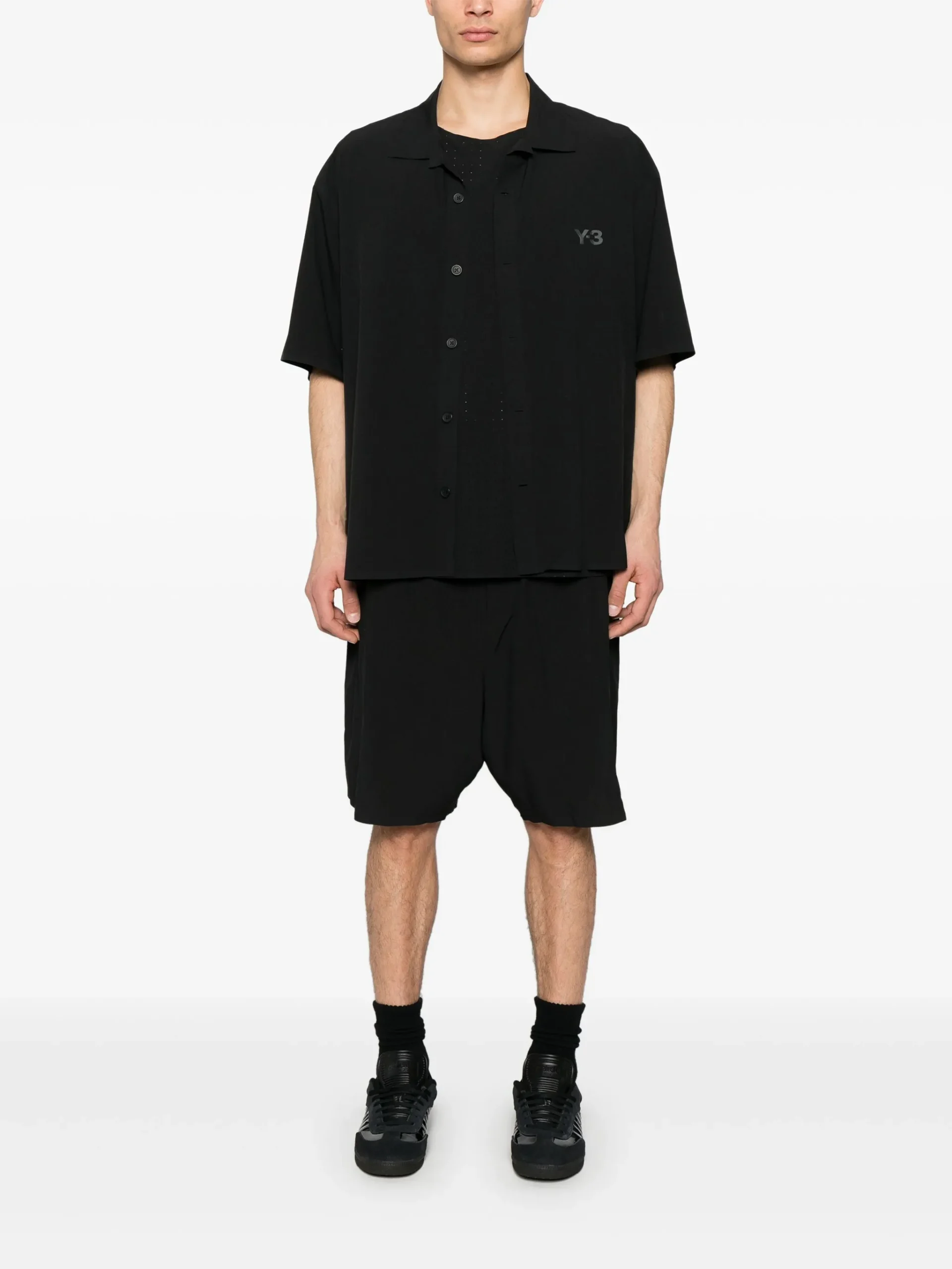 Pantaloni Y-3 Ultralight Woven negri - imagine 2