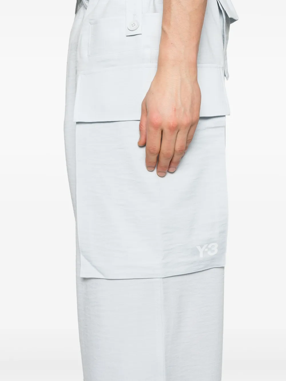 Pantaloni Y-3 Wide-Leg Cargo albastru - imagine 5