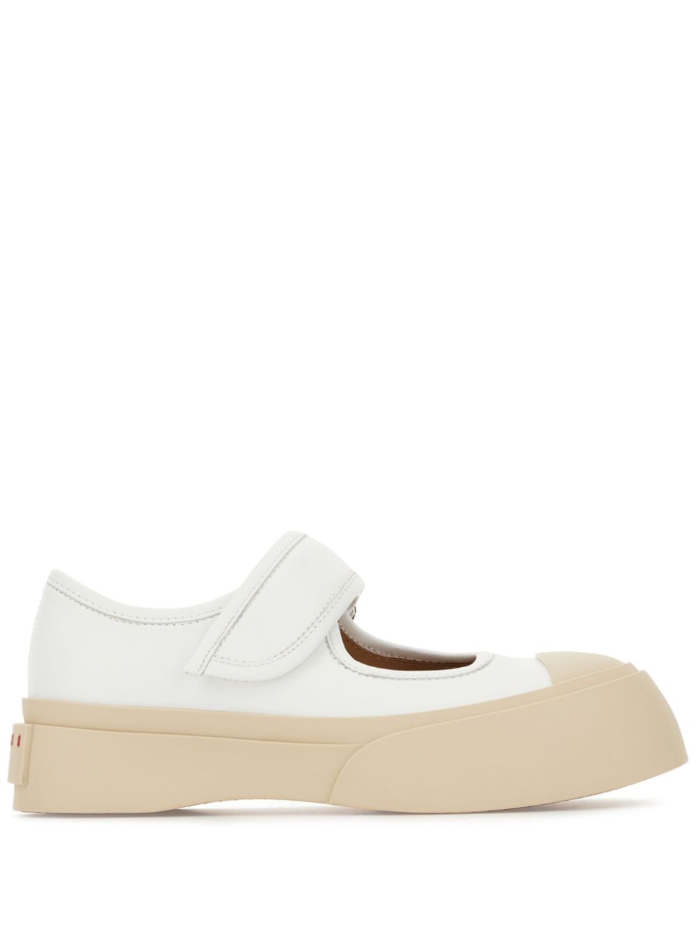 Sneakers Marni Mary Jane Ballerinas alb