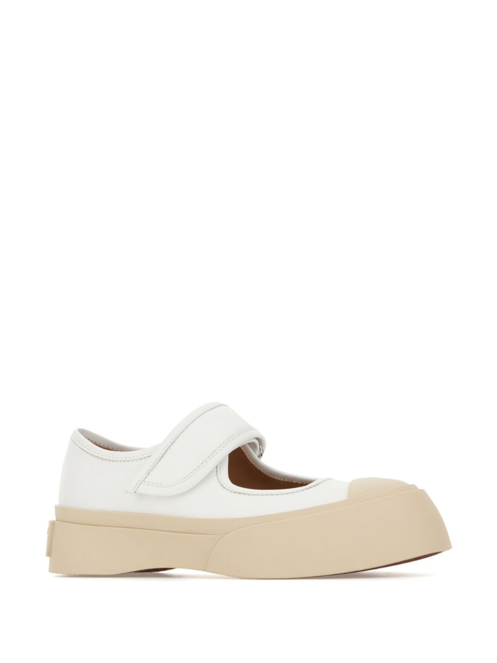 Sneakers Marni Mary Jane Ballerinas alb - imagine 2