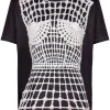Tricou Balmain trompe L'oeil-print negru