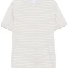 Tricou Eleventy Striped alb-albastru