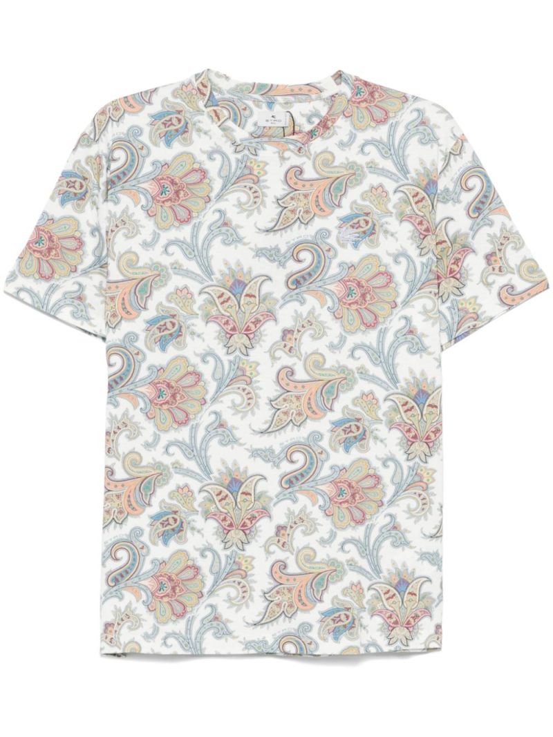 Tricou ETRO Paisley-Print alb