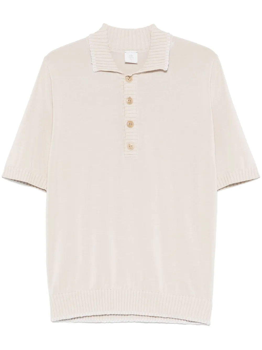 Tricou polo Eleventy Embroidered-Edge bej