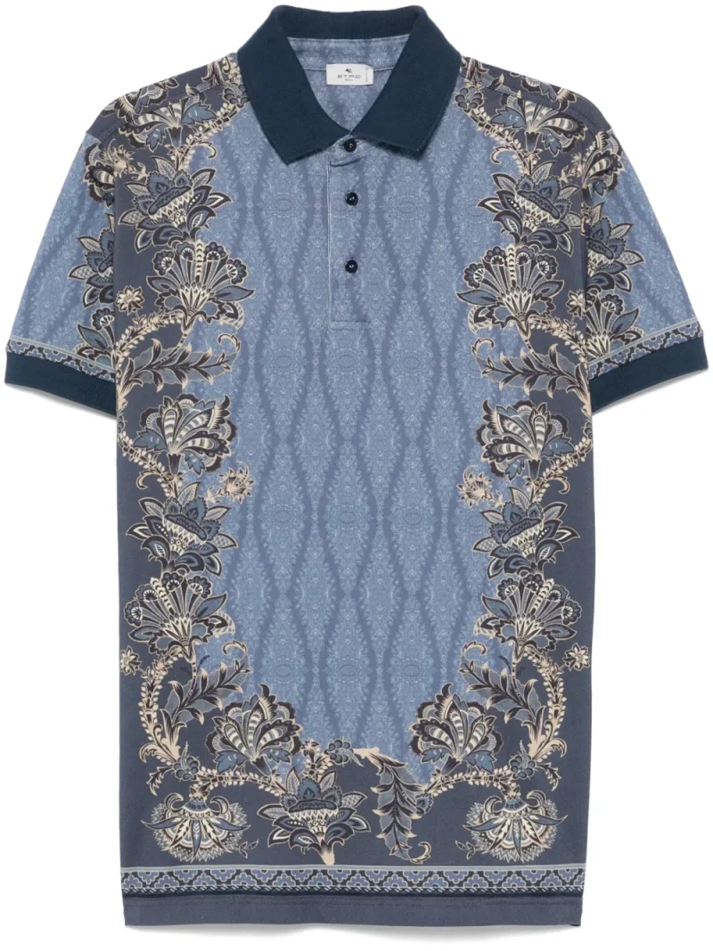 Tricou polo ETRO Paisley-Print belumarin
