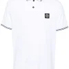 Tricou polo Stone Island Piqué alb