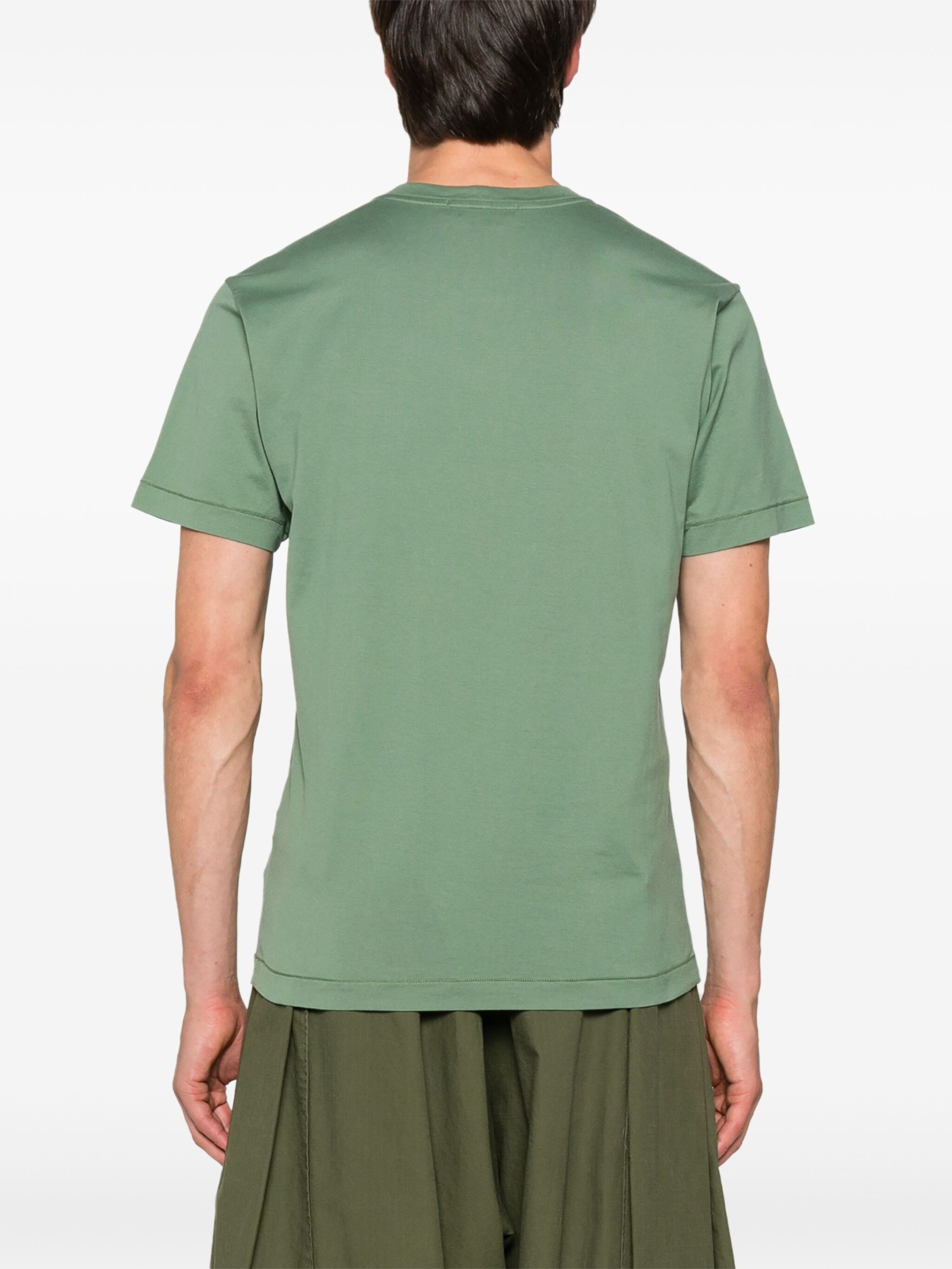 Tricou Stone Island Compass-patch verde - imagine 4