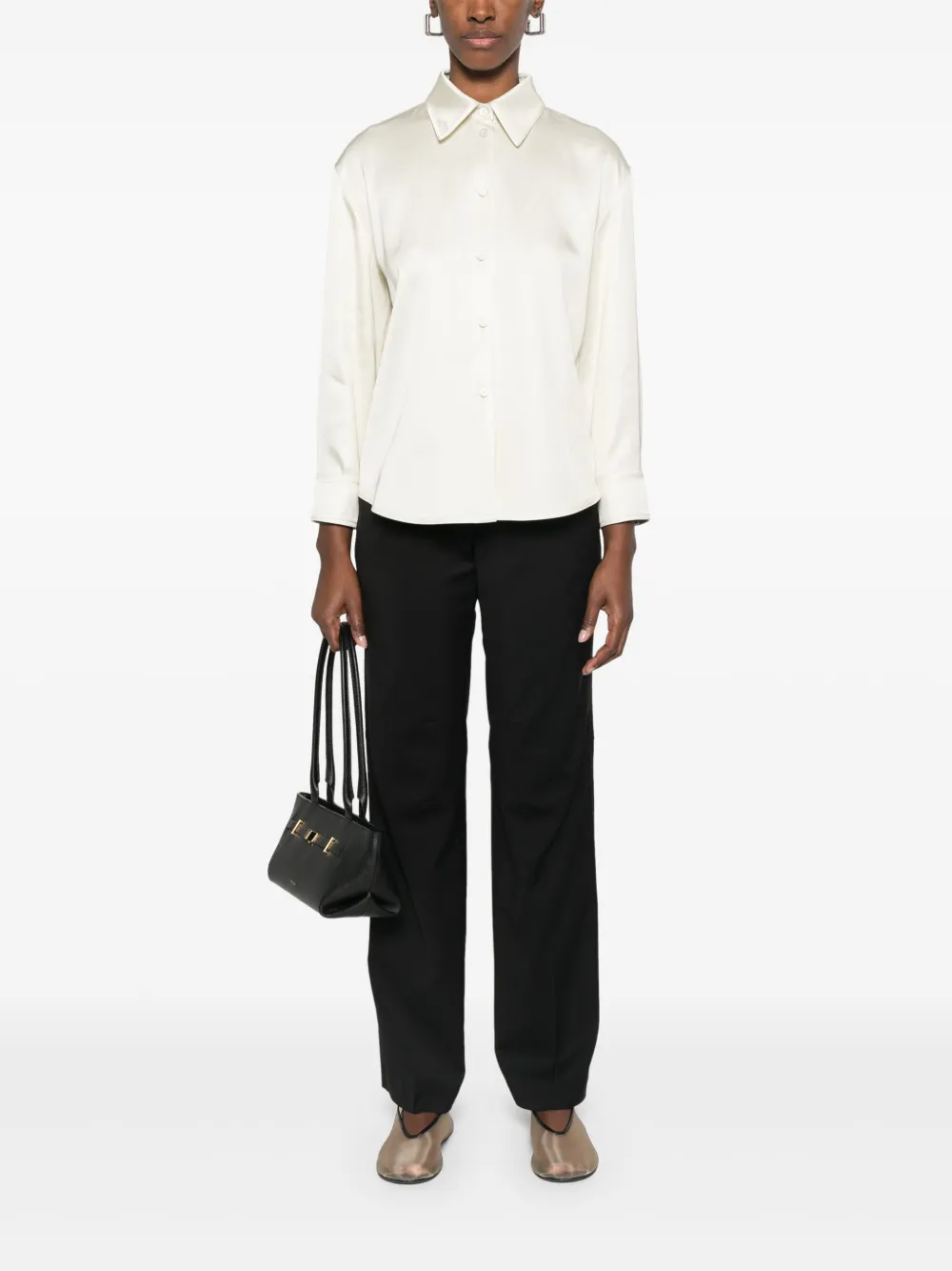 Camasa JIL SANDER Twill alb - imagine 4