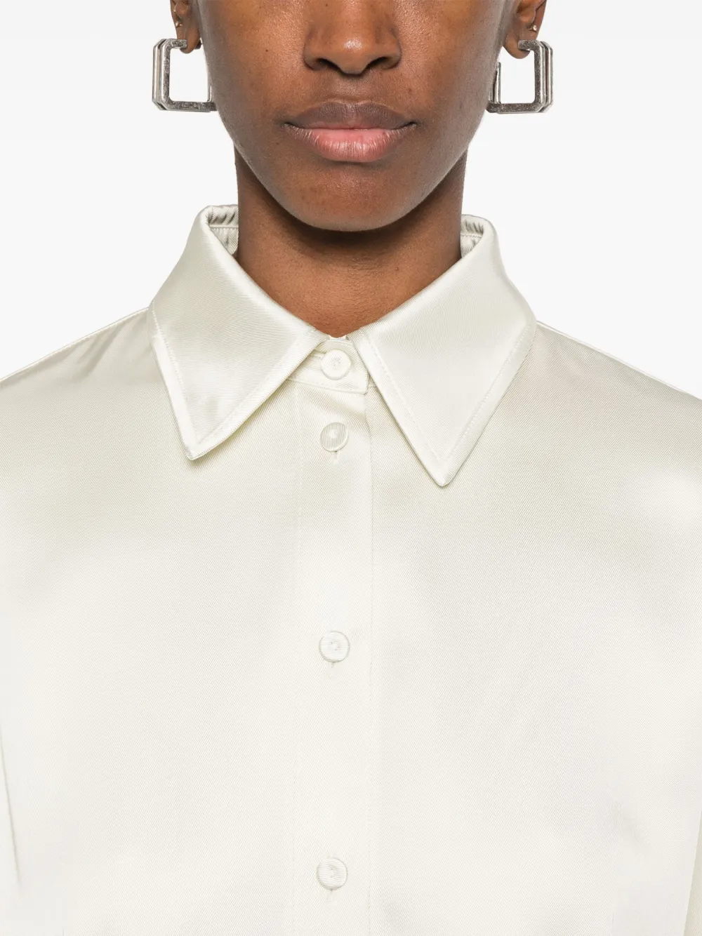 Camasa JIL SANDER Twill alb - imagine 5