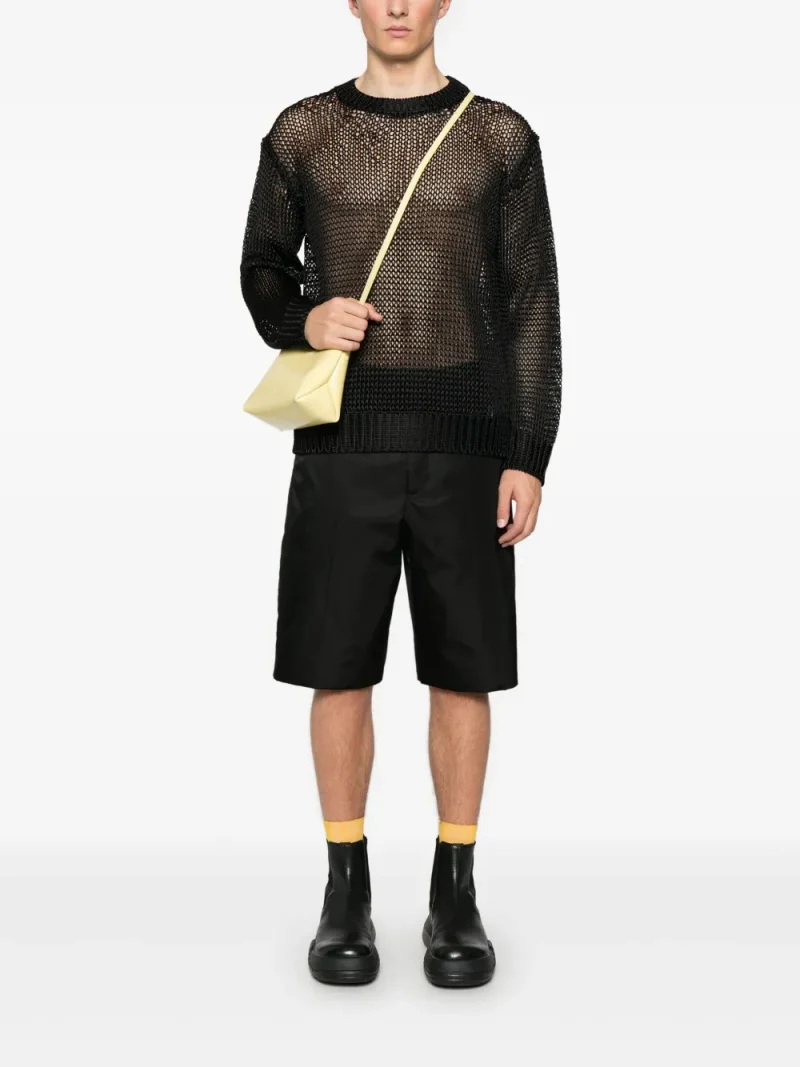 Alternative view of Pulover Jil Sander open-knit negru