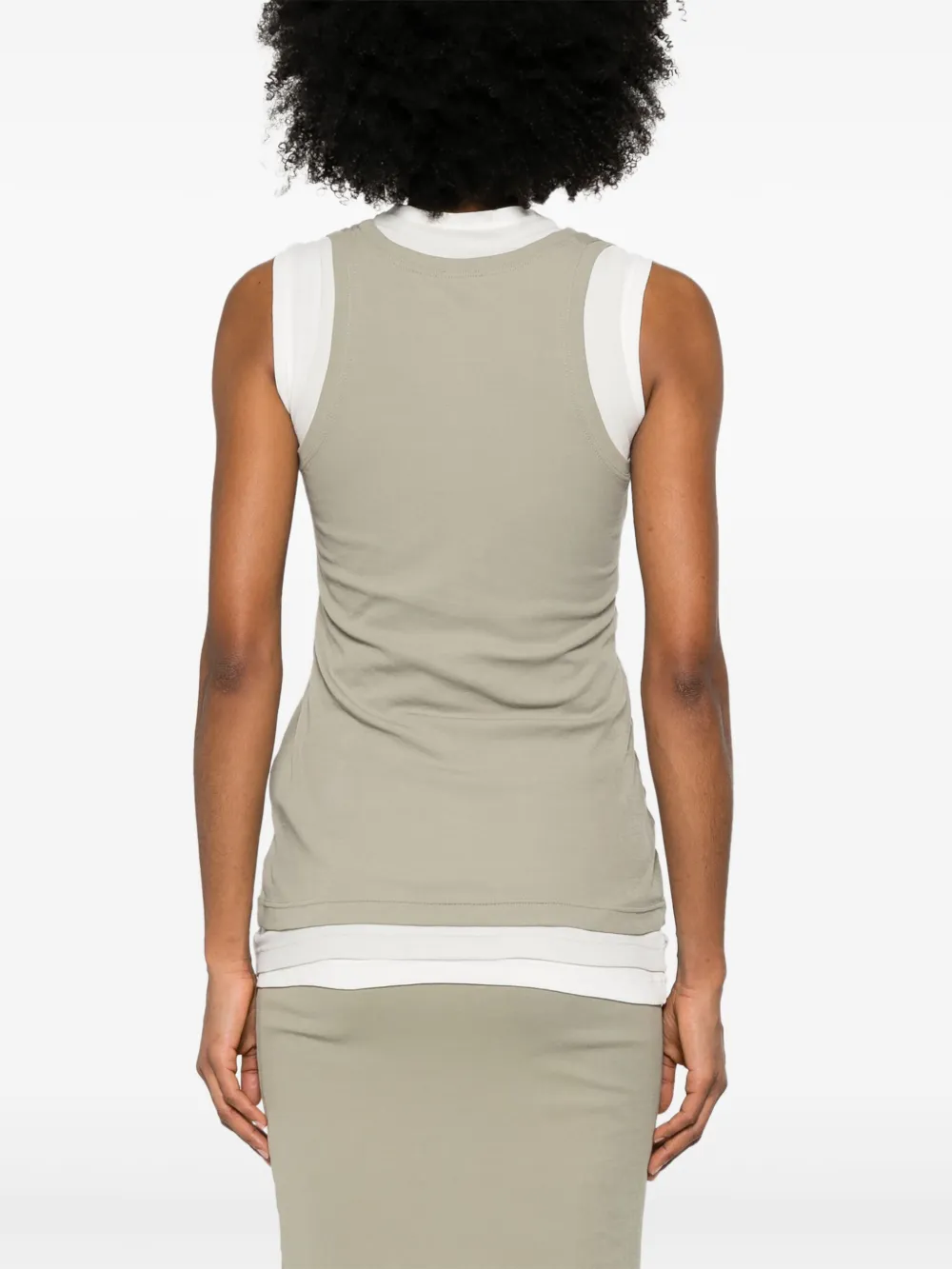 Top JIL SANDER+ Layered Tank alb - imagine 2