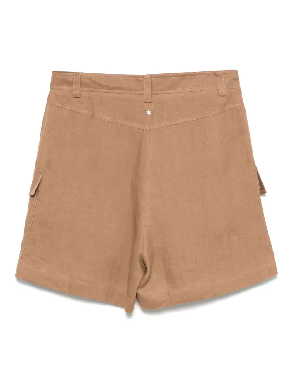 Pantaloni scurti Lorena Antoniazzi Ramie bej - imagine 2