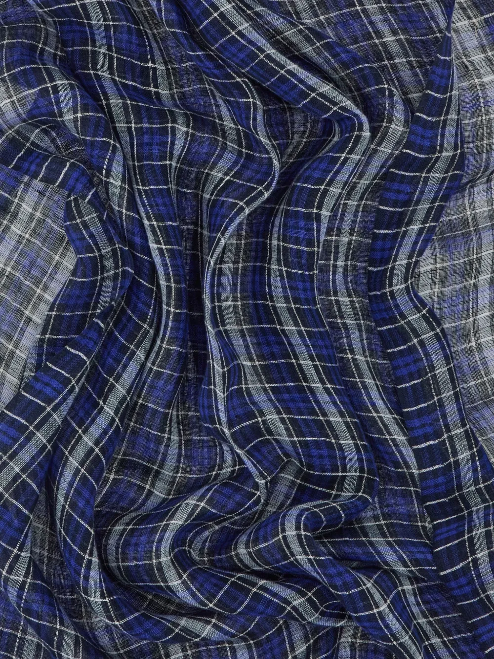 Esarfa Ferragamo tartan albastru - imagine 4