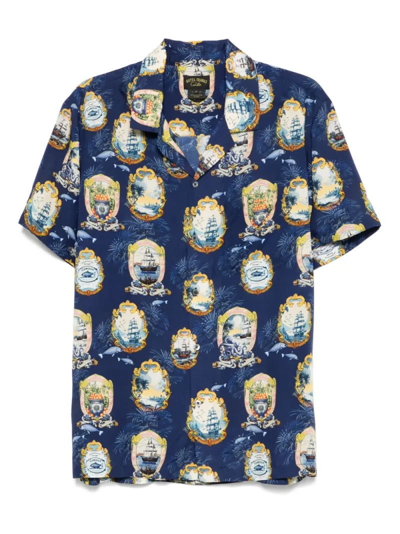 Camasa Camilla Camp Collar albastru