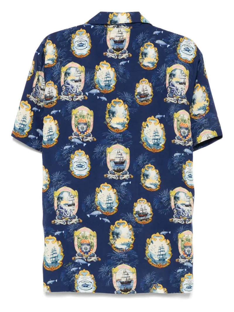 Alternative view of Camasa Camilla Camp Collar albastru