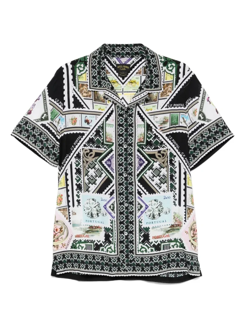 Camasa Camilla Camp-Collar multicolor