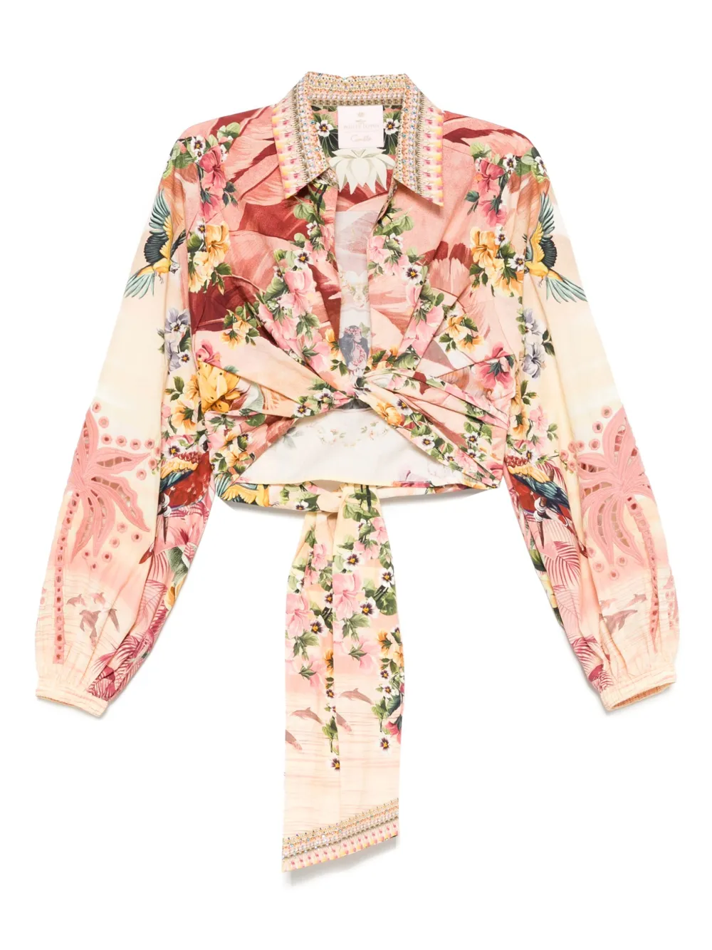 Camasa Camilla Floral-Print roz