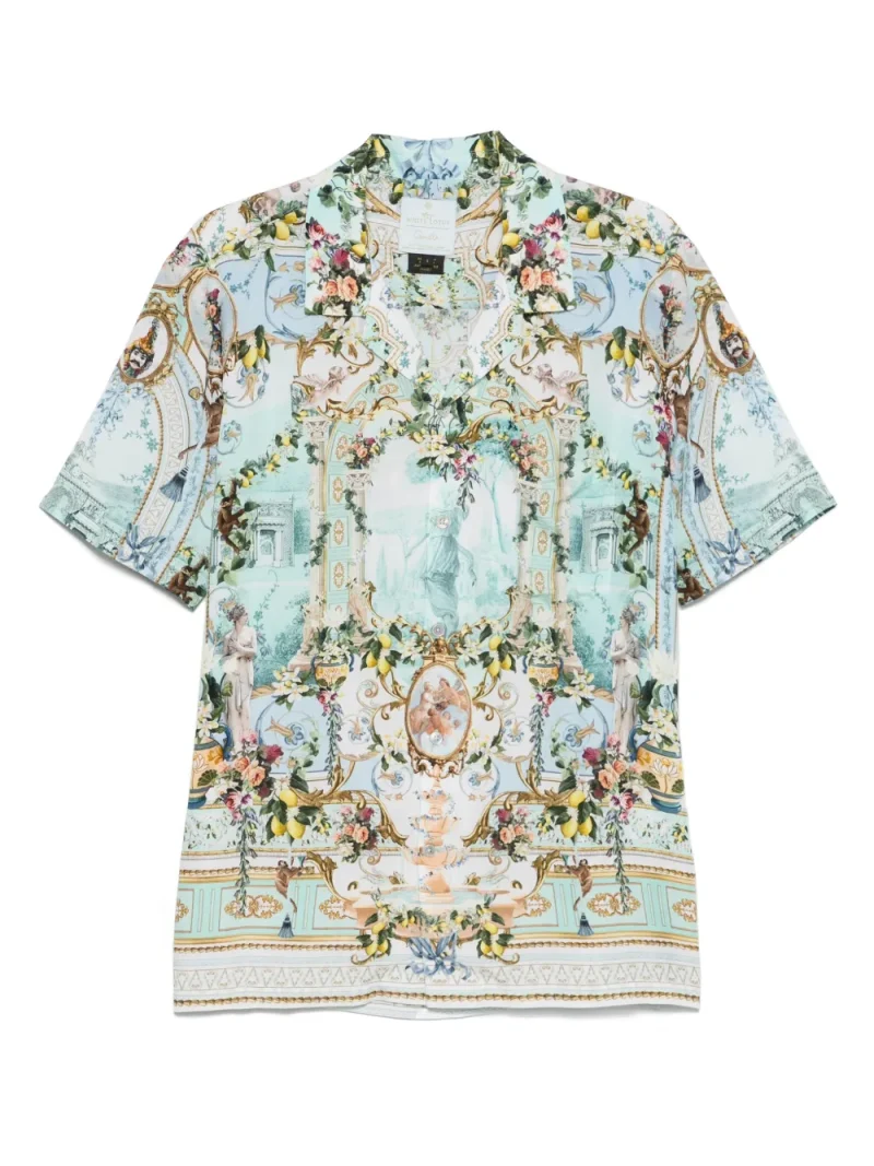 Camasa Camilla Graphic-Print albastru