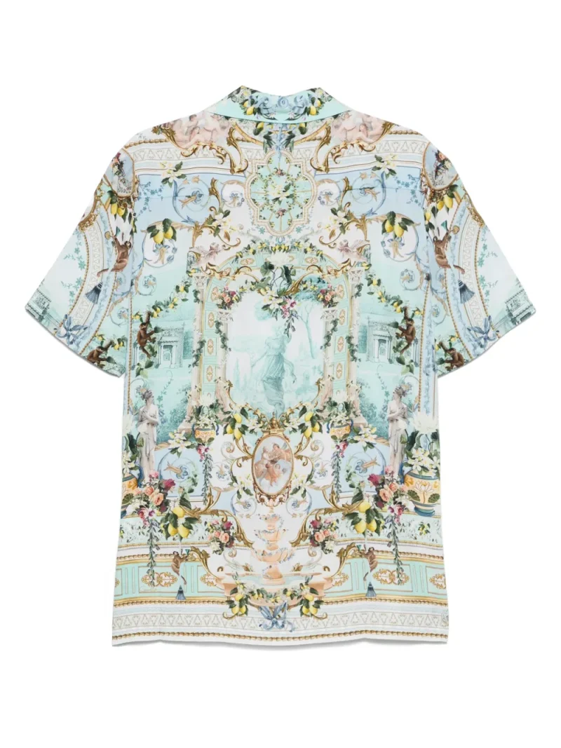 Alternative view of Camasa Camilla Graphic-Print albastru