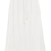 Fusta midi Lorena Antoniazzi Drawstring alb