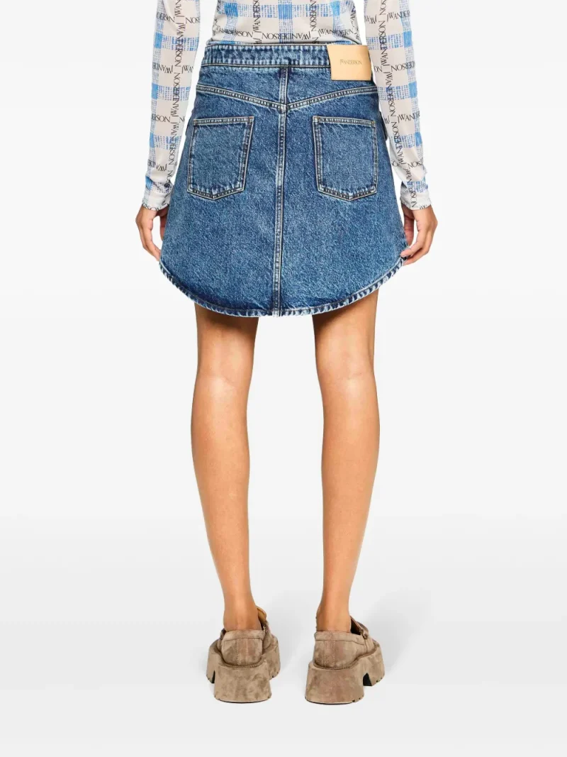 Alternative view of Fusta mini JW Anderson Curved albastru