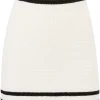 Fusta mini Nina Ricci Tweed alb