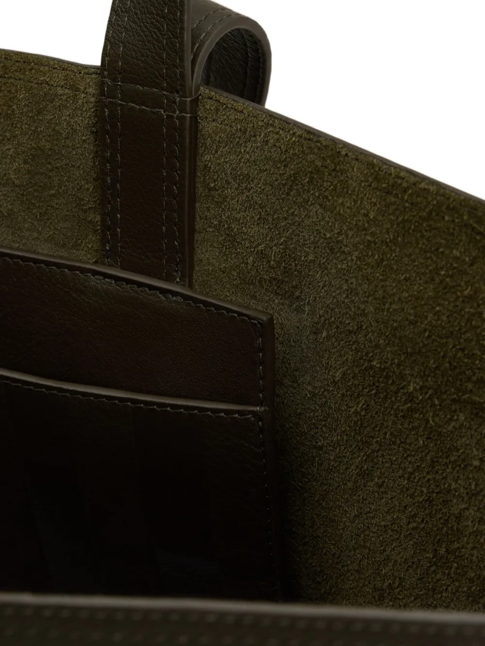 Geanta AMI Paris Midi Tote khaki - imagine 7