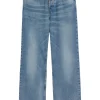 Jeans AMI Paris wide-leg albastru