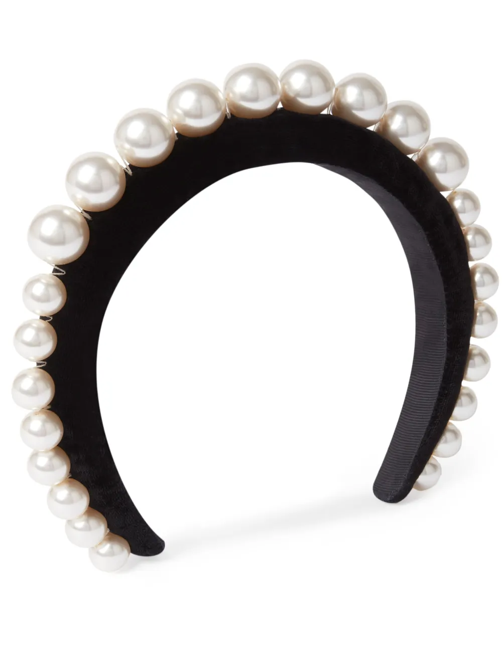 Nina Ricci Pearl-Embellished Headband negru