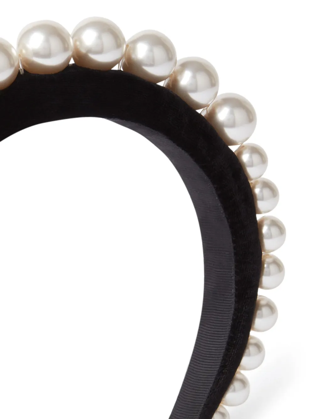 Nina Ricci Pearl-Embellished Headband negru - imagine 3