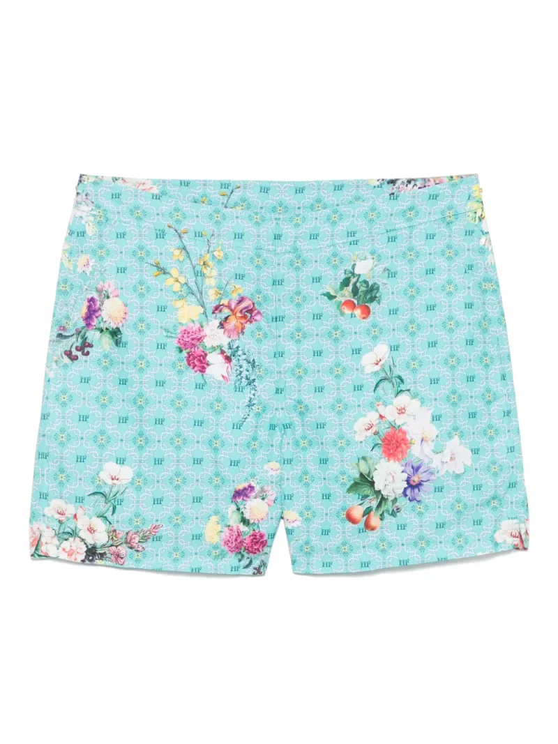 Pantaloni Camilla Gardens of Queluz albastru