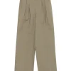 Pantaloni Lorena Antoniazzi Pleat-Detail khaki