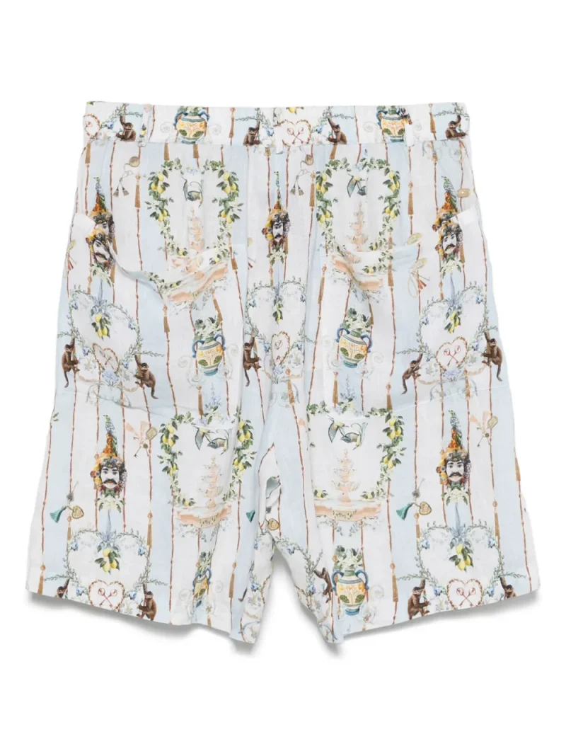 Alternative view of Pantaloni scurti Camilla Linen albastru