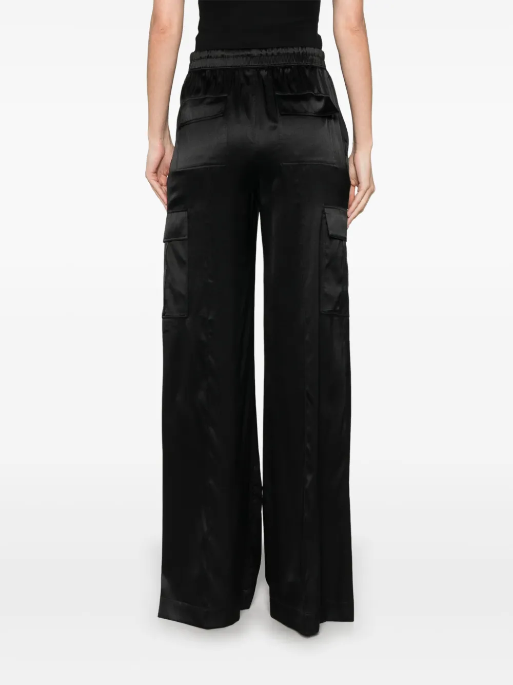 Pantaloni TOM FORD Satin Cargo negru - imagine 2