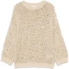 Pulover Peserico Sequin-Embellished bej
