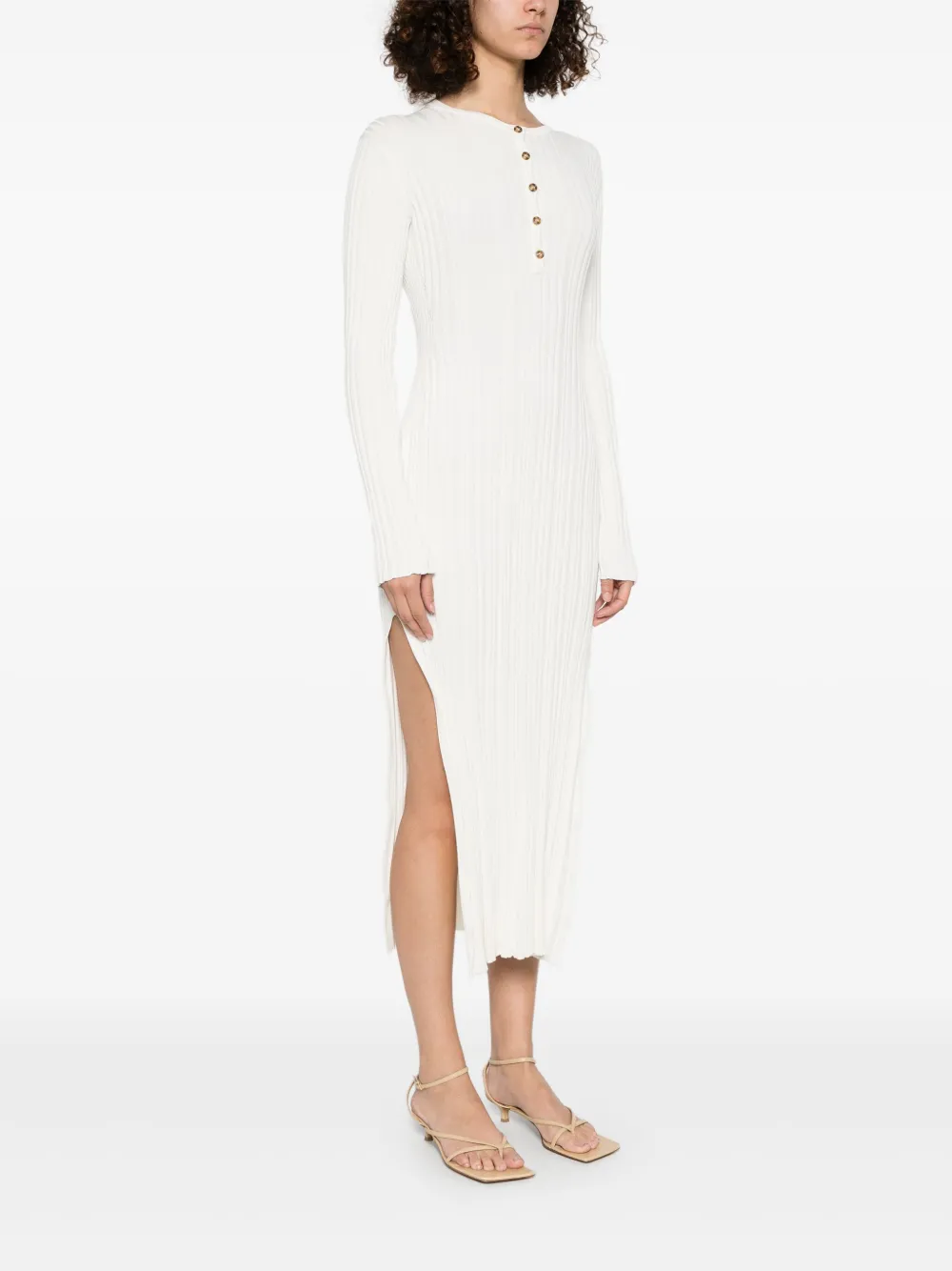 Rochie midi Loulou de Saison Eldara bej - imagine 3