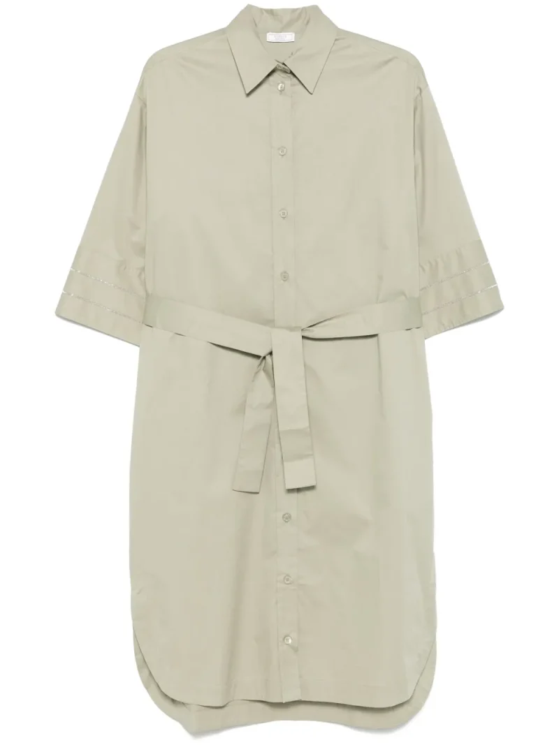 Rochie midi Peserico Bead-Detail khaki