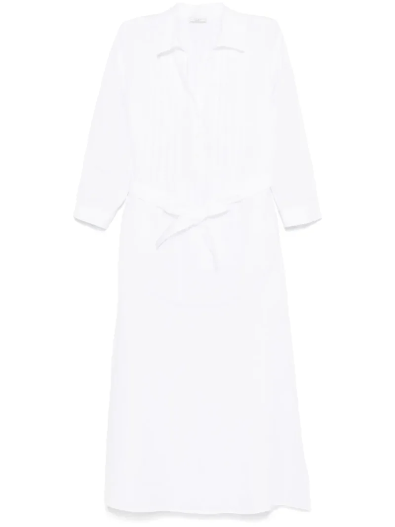 Rochie midi Peserico Pintuck-Detail alb