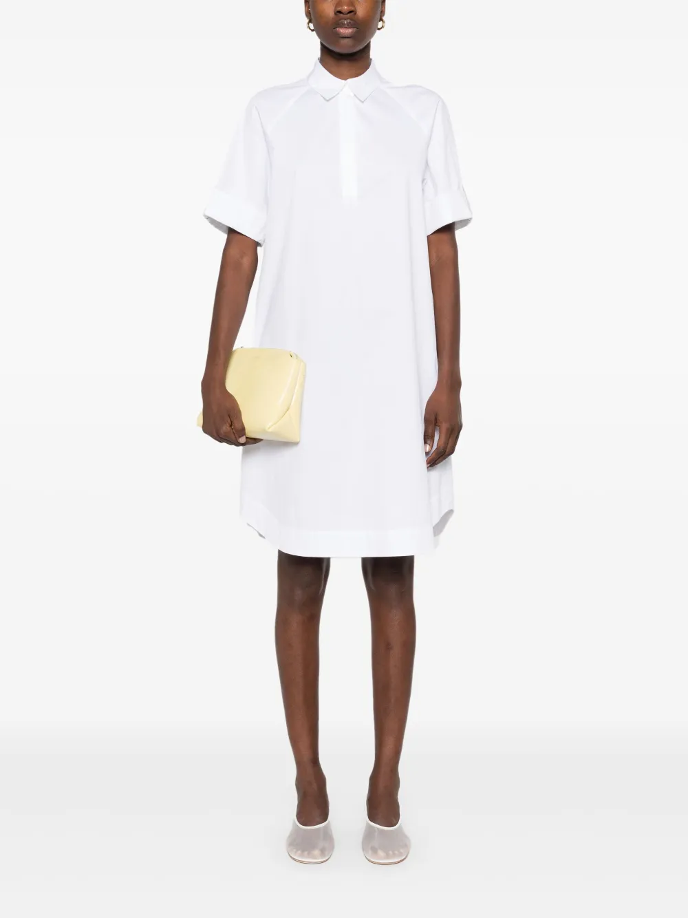 Rochie mini Peserico Poplin alb - imagine 4