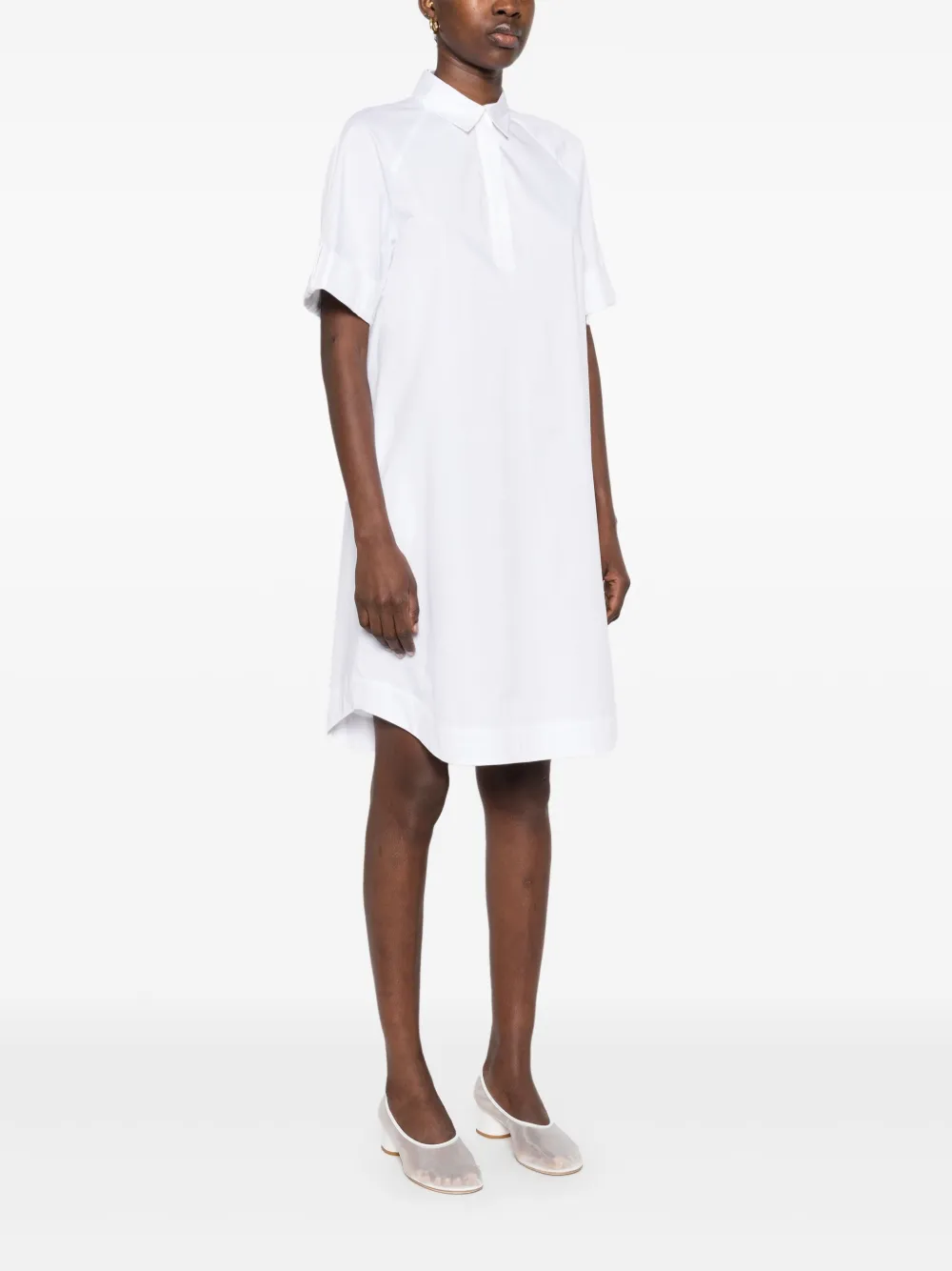 Rochie mini Peserico Poplin alb - imagine 3