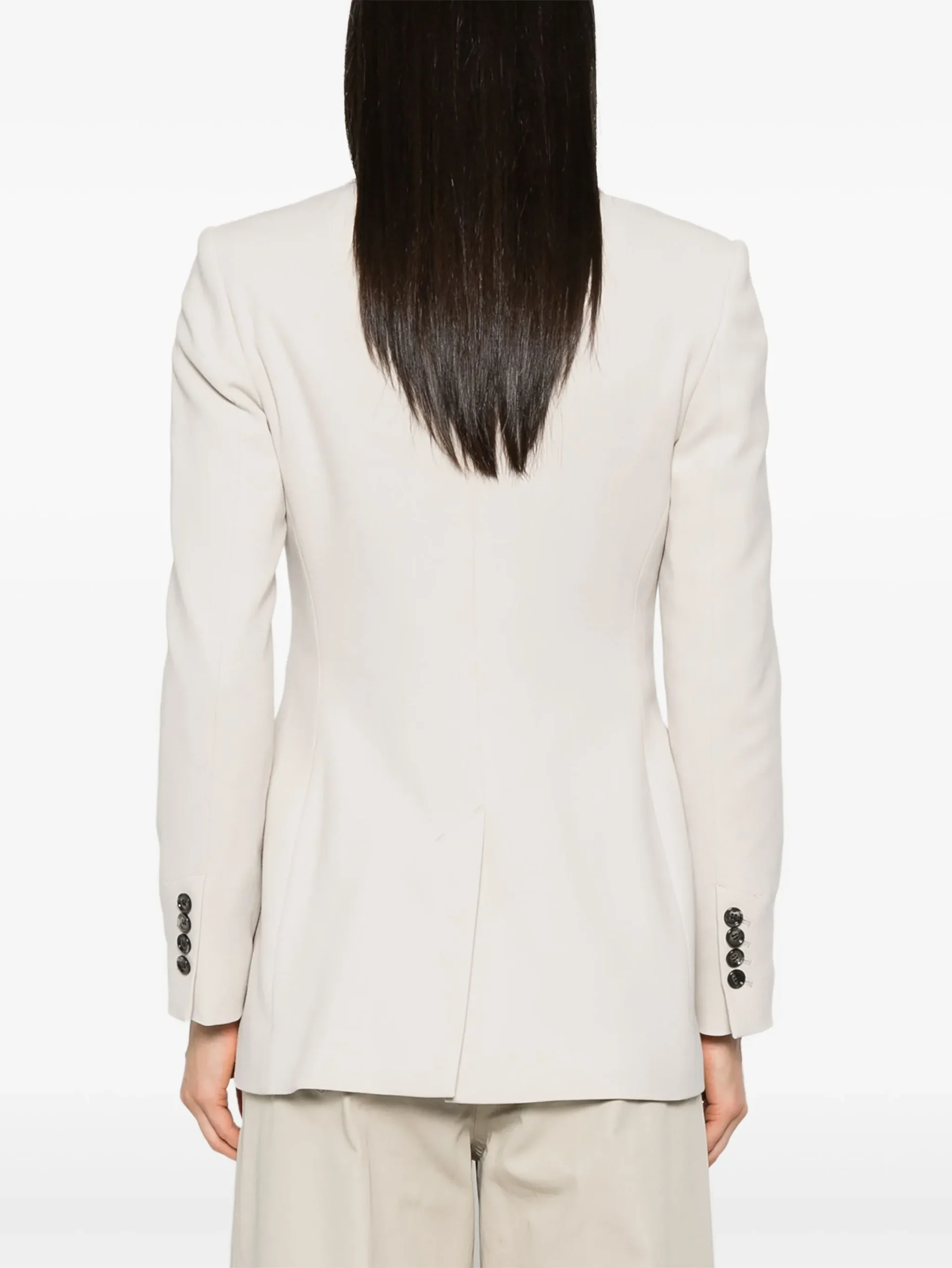 Sacou AMI Paris double-breasted ecru - imagine 4