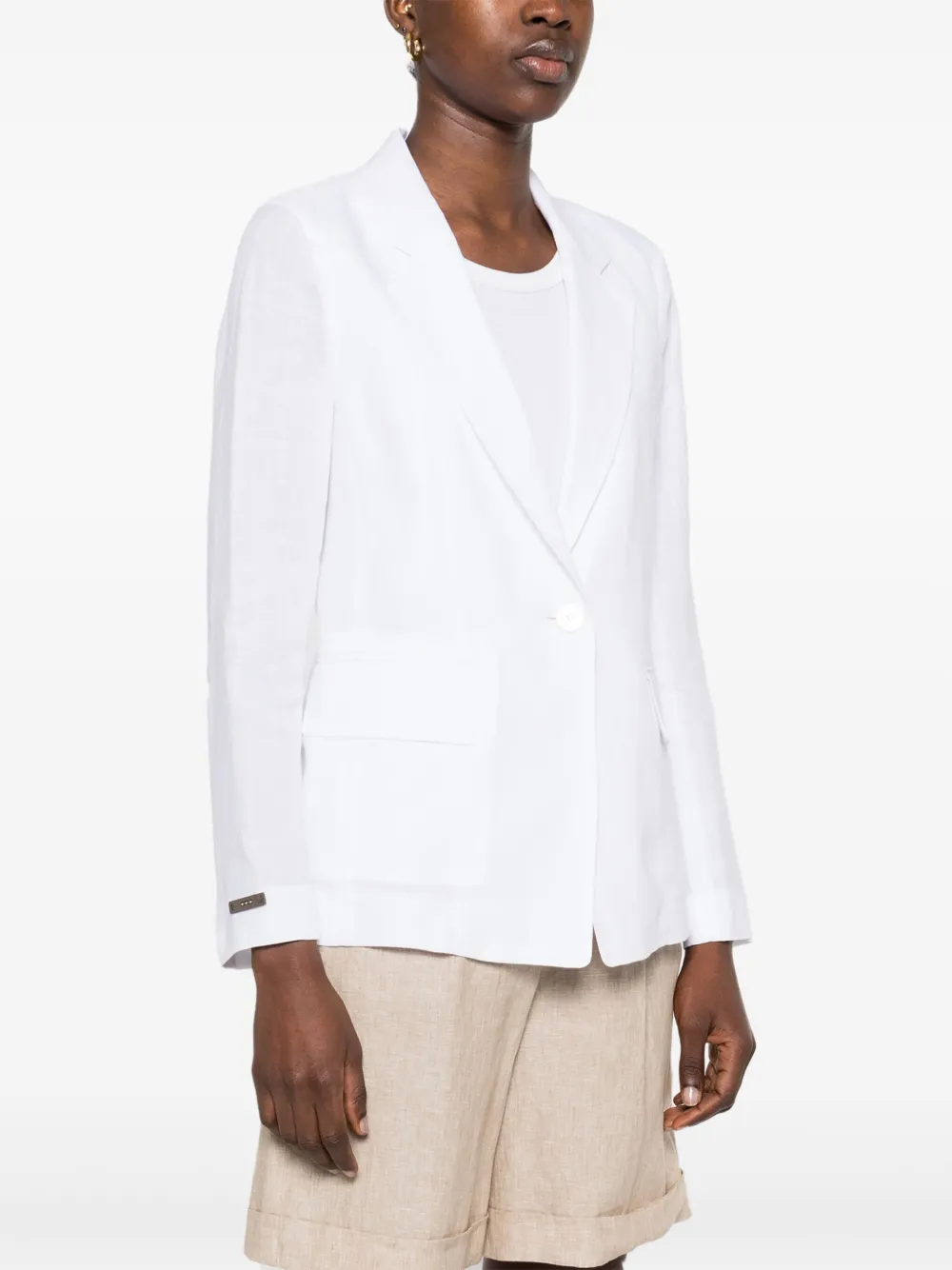 Sacou Peserico Linen alb - imagine 3