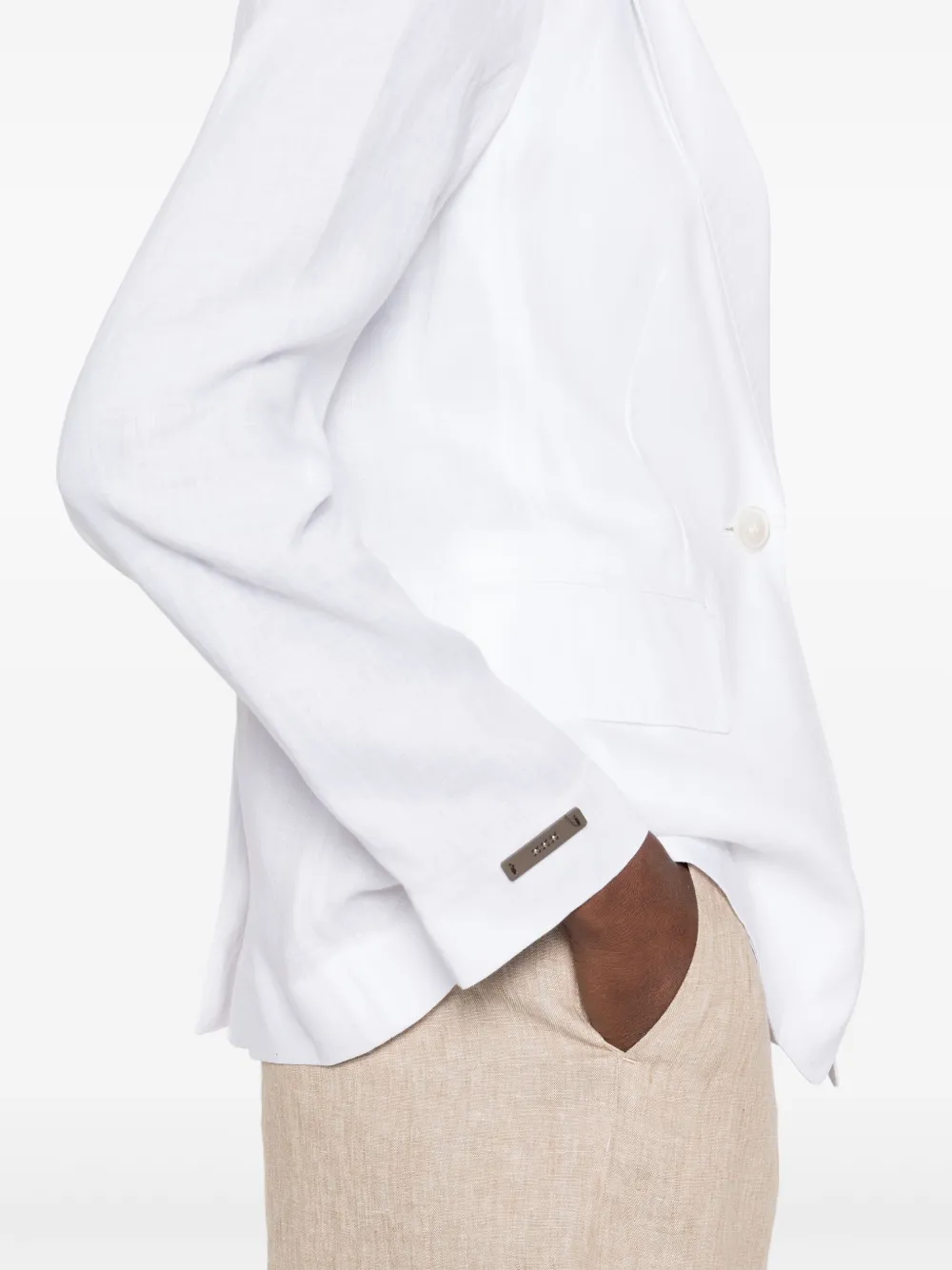 Sacou Peserico Linen alb - imagine 5
