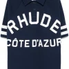 Tricou polo RHUDE Cote D'azur bleumarin