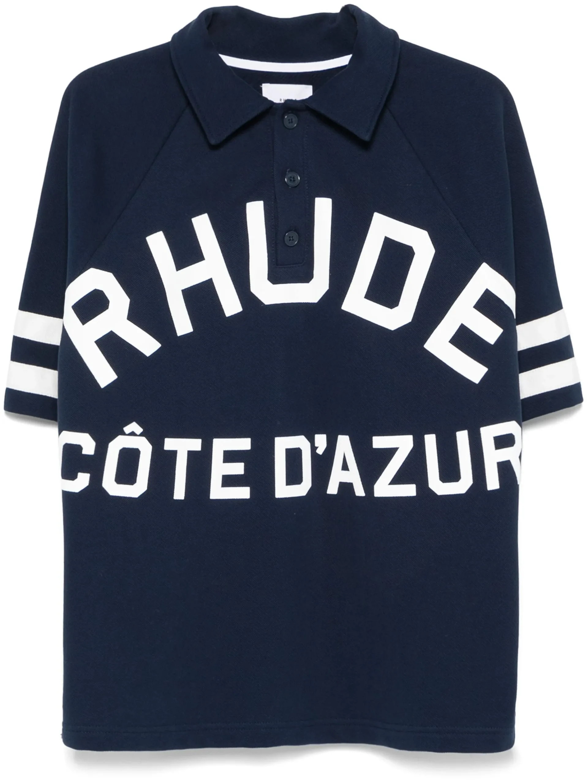 Tricou polo RHUDE Cote D'azur bleumarin
