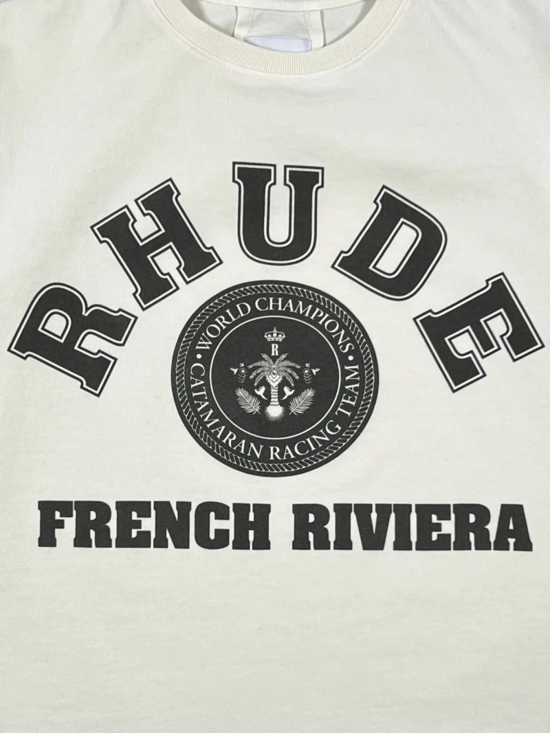 Tricou RHUDE French Riviera alb - imagine 3