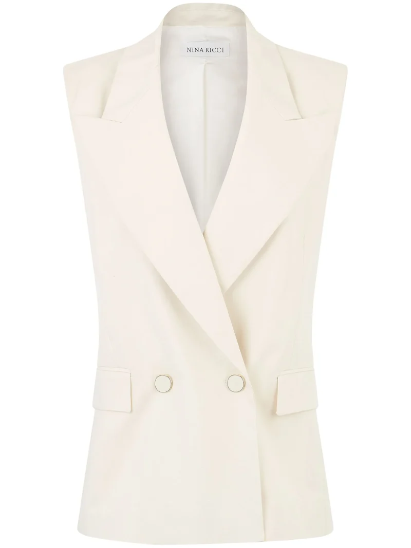 Vesta Nina Ricci Double-Breasted ecru