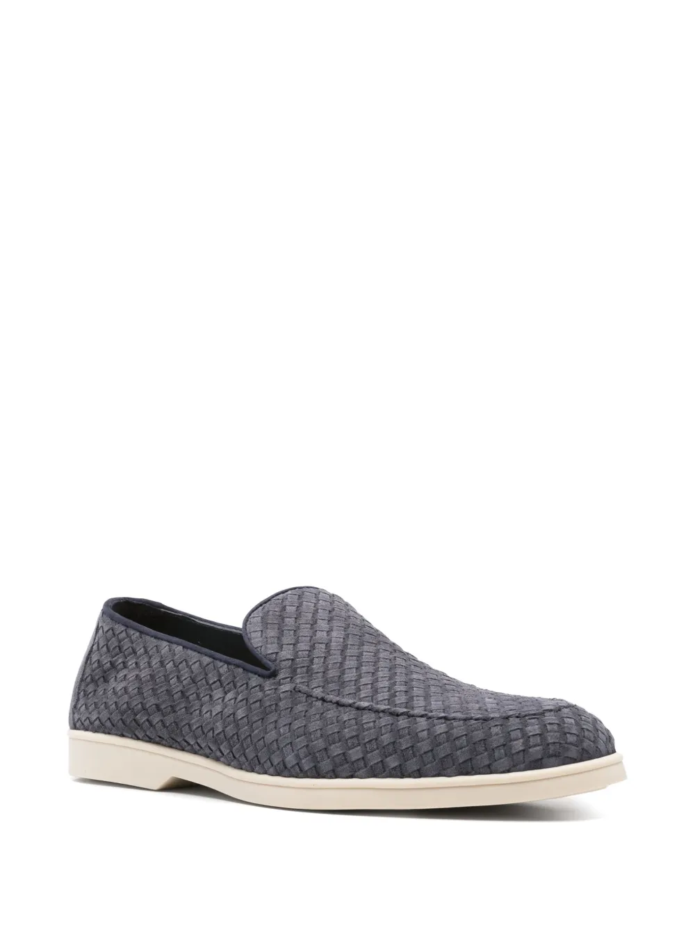 Loafers Doucal's Suede albastru - imagine 3