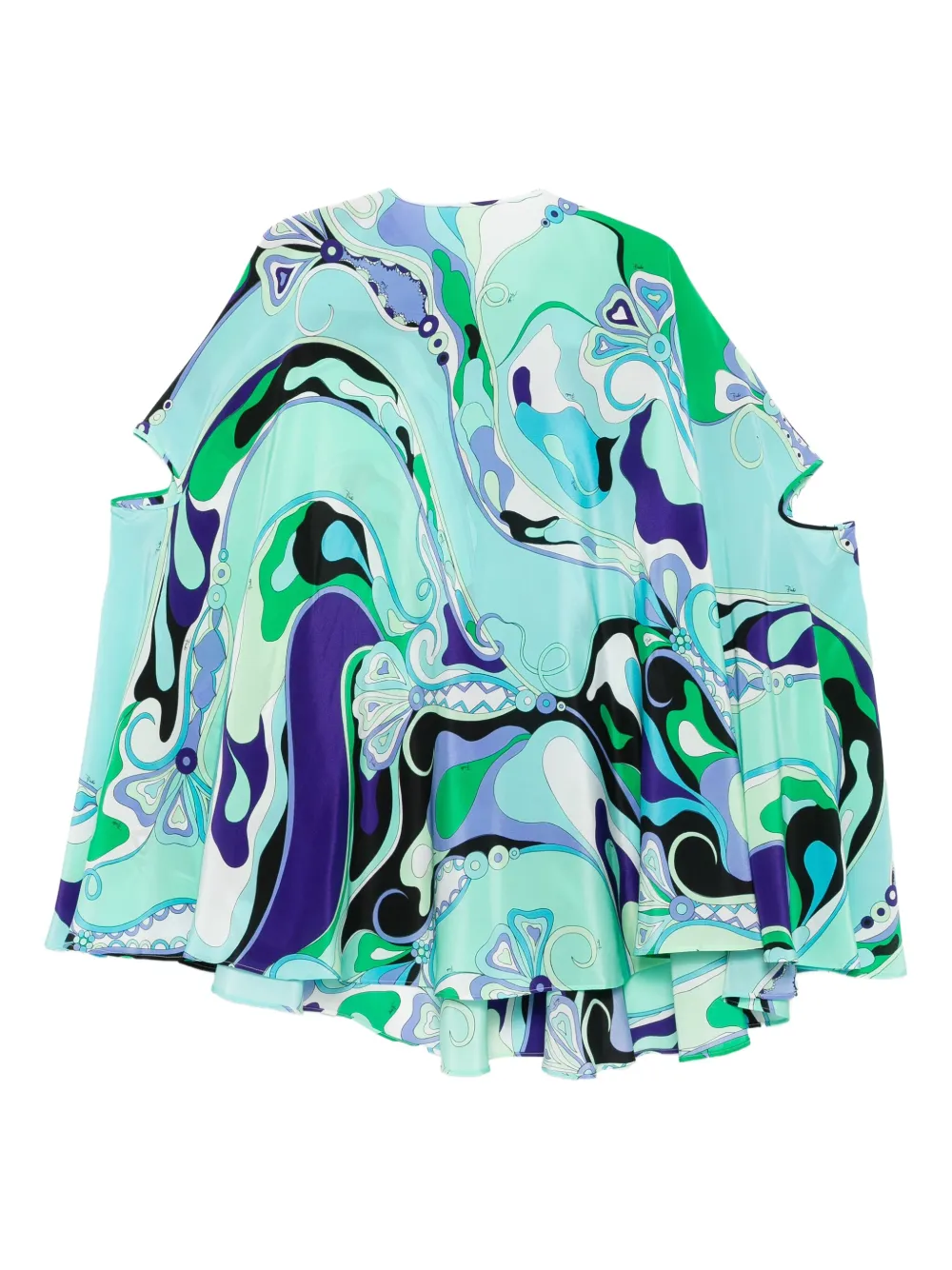 Kaftan PUCCI Orchidee-Print Silk verde