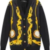 Cardigan Versace Wool-Silk negru